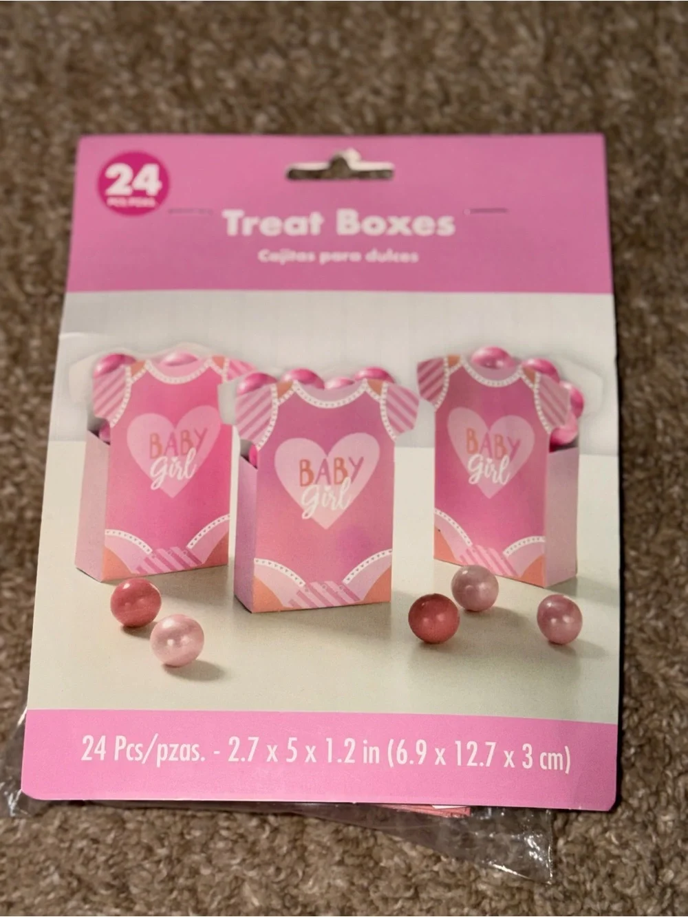 Party Essentials Baby Girl Pink Balloon & Treat Box set